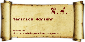 Marinics Adrienn névjegykártya